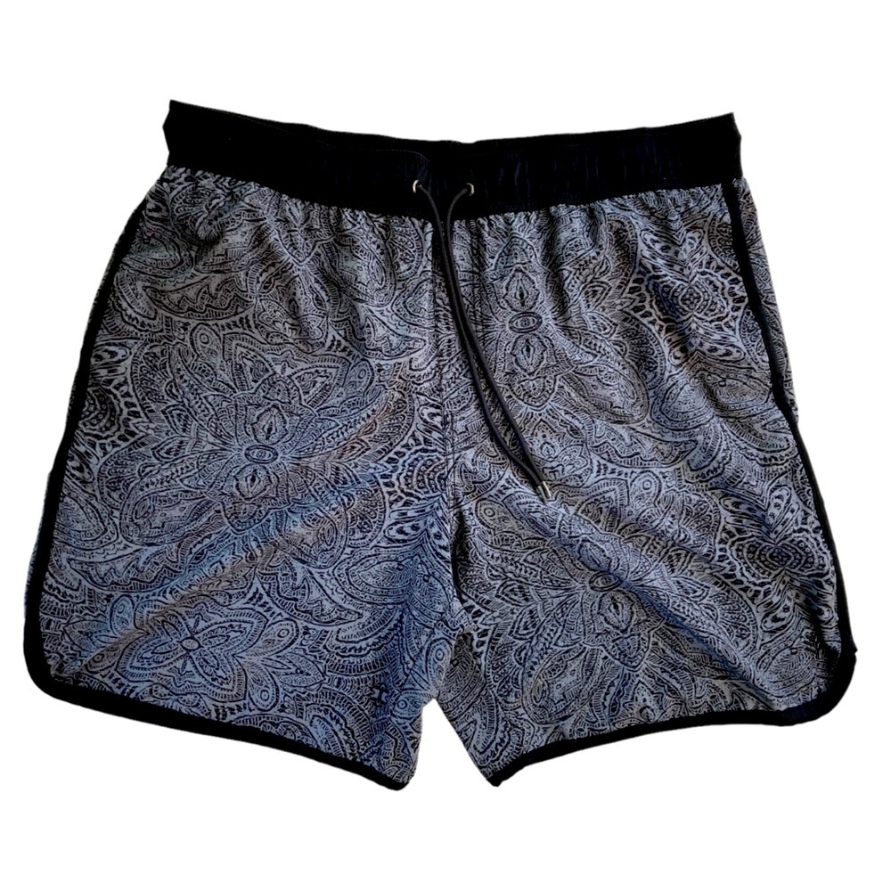 Coolibar Beachwear Swim Trunks Black/Gray UPF 50+ (Size XL)‎